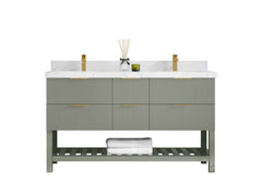 Catalina 60 in W x 22 in D Free Standing Reeded Double Sink Bathroom Vanity - photo 1