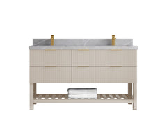 Catalina 60 in W x 22 in D Free Standing Reeded Double Sink Bathroom Vanity - photo 25