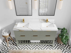 Catalina 60 in W x 22 in D Free Standing Reeded Double Sink Bathroom Vanity - photo 13