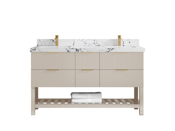 Catalina 60 in W x 22 in D Free Standing Reeded Double Sink Bathroom Vanity - photo 39