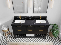 Catalina 60 in W x 22 in D Free Standing Reeded Double Sink Bathroom Vanity - photo 8