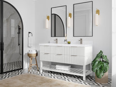 Catalina 60 in W x 22 in D Free Standing Reeded Double Sink Bathroom Vanity - photo 2