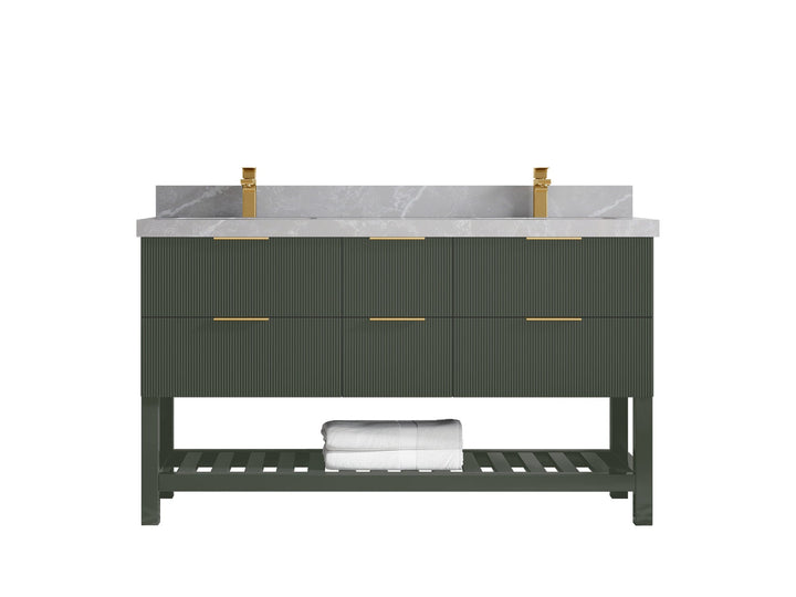 Catalina 60 in W x 22 in D Free Standing Reeded Double Sink Bathroom Vanity - photo 30