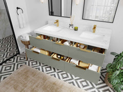 Catalina 60 in W x 22 in D Free Standing Reeded Double Sink Bathroom Vanity - photo 3