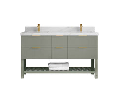 Catalina 60 in W x 22 in D Free Standing Reeded Double Sink Bathroom Vanity - photo 20