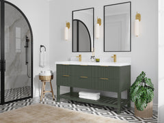 Catalina 60 in W x 22 in D Free Standing Reeded Double Sink Bathroom Vanity - photo 2