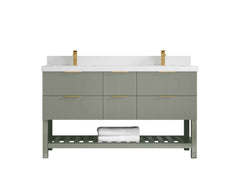 Catalina 60 in W x 22 in D Free Standing Reeded Double Sink Bathroom Vanity - photo 36
