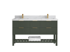 Catalina 60 in W x 22 in D Free Standing Reeded Double Sink Bathroom Vanity - photo 26