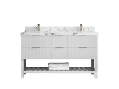Catalina 60 in W x 22 in D Free Standing Reeded Double Sink Bathroom Vanity - photo 33