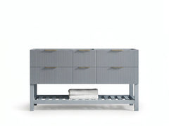 Catalina 60 in W x 22 in D Free Standing Reeded Double Sink Bathroom Vanity - photo 3