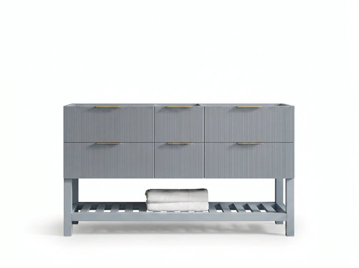 Catalina 60 in W x 22 in D Free Standing Reeded Double Sink Bathroom Vanity - photo 3