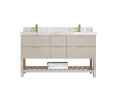 Catalina 60 in W x 22 in D Free Standing Reeded Double Sink Bathroom Vanity - photo 19