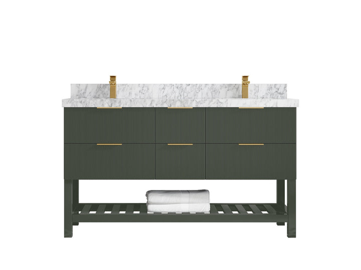 Catalina 60 in W x 22 in D Free Standing Reeded Double Sink Bathroom Vanity - photo 14