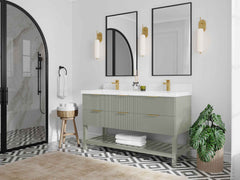 Catalina 60 in W x 22 in D Free Standing Reeded Double Sink Bathroom Vanity - photo 2