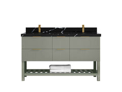 Catalina 60 in W x 22 in D Free Standing Reeded Double Sink Bathroom Vanity - photo 12
