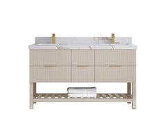Catalina 60 in W x 22 in D Free Standing Reeded Double Sink Bathroom Vanity - photo 11