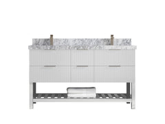 Catalina 60 in W x 22 in D Free Standing Reeded Double Sink Bathroom Vanity - photo 19