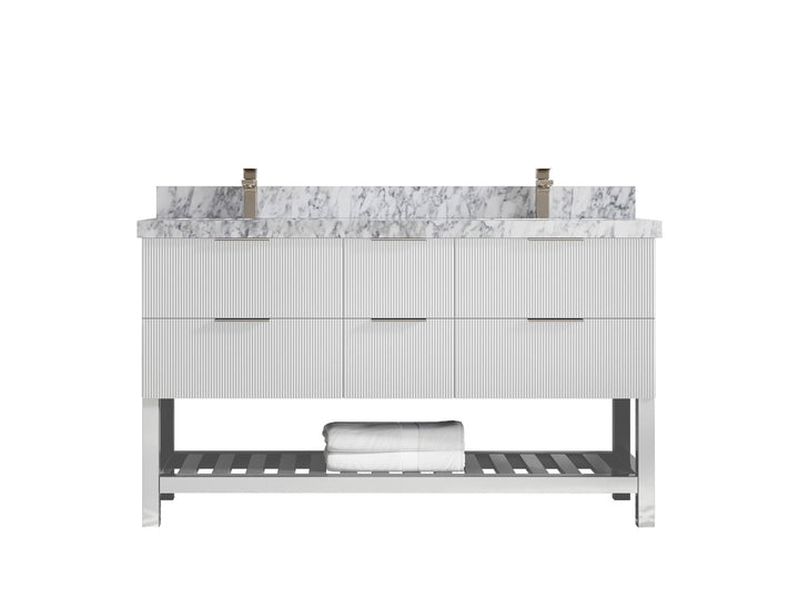Catalina 60 in W x 22 in D Free Standing Reeded Double Sink Bathroom Vanity - photo 19