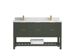 Catalina 60 in W x 22 in D Free Standing Reeded Double Sink Bathroom Vanity - photo 24