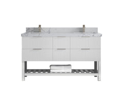 Catalina 60 in W x 22 in D Free Standing Reeded Double Sink Bathroom Vanity - photo 35