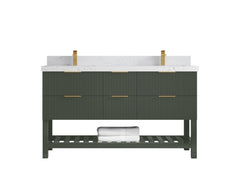 Catalina 60 in W x 22 in D Free Standing Reeded Double Sink Bathroom Vanity - photo 28