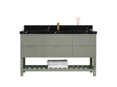 Catalina 60 in W x 22 in D Free Standing Reeded Single Sink Bathroom Vanity - photo 12