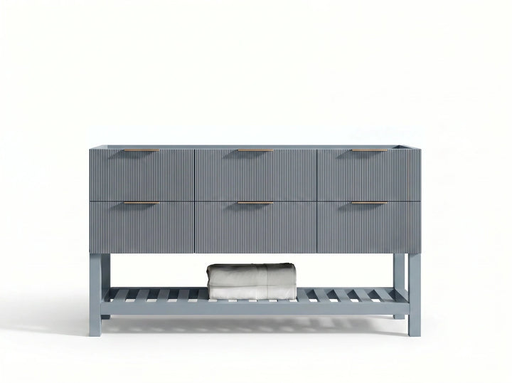 Catalina 60 in W x 22 in D Free Standing Reeded Single Sink Bathroom Vanity - photo 3