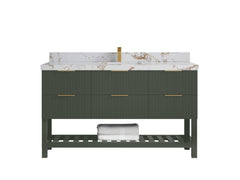 Catalina 60 in W x 22 in D Free Standing Reeded Single Sink Bathroom Vanity - photo 35