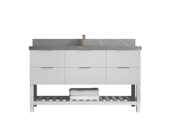 Catalina 60 in W x 22 in D Free Standing Reeded Single Sink Bathroom Vanity - photo 27