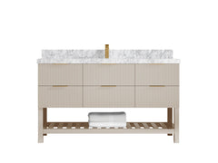 Catalina 60 in W x 22 in D Free Standing Reeded Single Sink Bathroom Vanity - photo 19