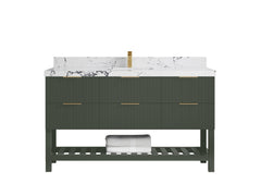 Catalina 60 in W x 22 in D Free Standing Reeded Single Sink Bathroom Vanity - photo 37