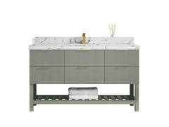 Catalina 60 in W x 22 in D Free Standing Reeded Single Sink Bathroom Vanity - photo 26