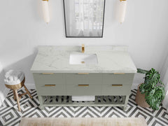 Catalina 60 in W x 22 in D Free Standing Reeded Single Sink Bathroom Vanity - photo 17
