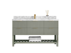 Catalina 60 in W x 22 in D Free Standing Reeded Single Sink Bathroom Vanity - photo 8
