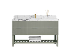 Catalina 60 in W x 22 in D Free Standing Reeded Single Sink Bathroom Vanity - photo 30