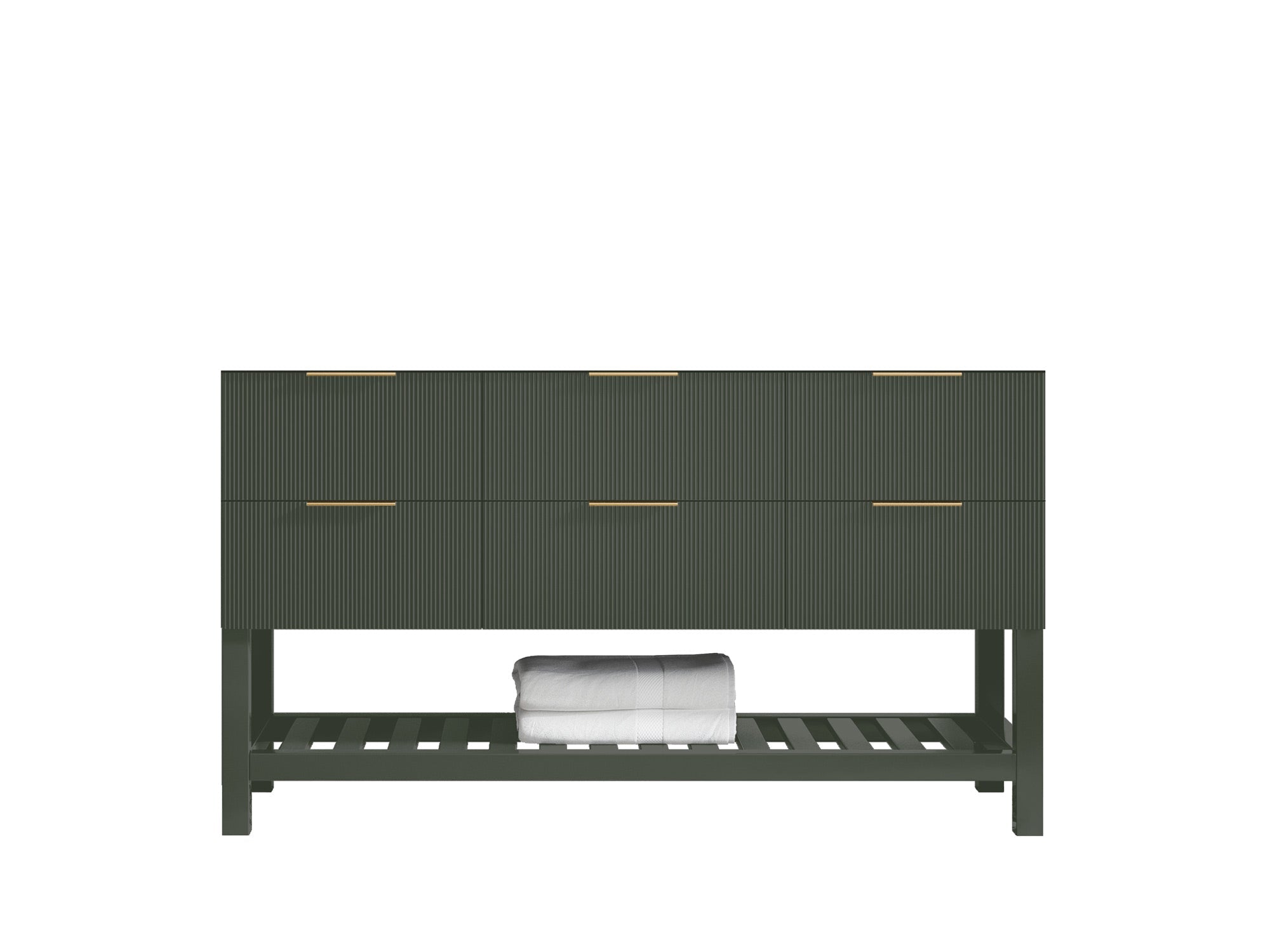 Catalina 60 in W x 22 in D Free Standing Reeded Single Sink Bathroom Vanity - Willow Bath and Vanity