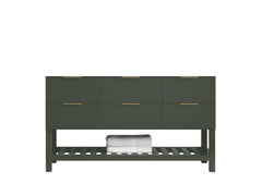 Catalina 60 in W x 22 in D Free Standing Reeded Single Sink Bathroom Vanity - photo 6