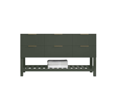 Catalina 60 in W x 22 in D Free Standing Reeded Single Sink Bathroom Vanity - Willow Bath and Vanity