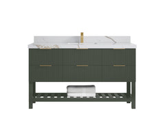 Catalina 60 in W x 22 in D Free Standing Reeded Single Sink Bathroom Vanity - photo 19