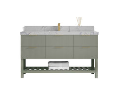 Catalina 60 in W x 22 in D Free Standing Reeded Single Sink Bathroom Vanity - photo 32