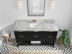 Catalina 60 in W x 22 in D Free Standing Reeded Single Sink Bathroom Vanity - photo 16
