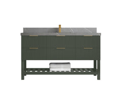 Catalina 60 in W x 22 in D Free Standing Reeded Single Sink Bathroom Vanity - photo 31
