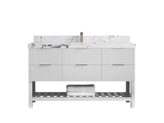 Catalina 60 in W x 22 in D Free Standing Reeded Single Sink Bathroom Vanity - photo 33