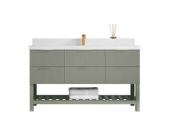 Catalina 60 in W x 22 in D Free Standing Reeded Single Sink Bathroom Vanity - photo 34