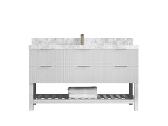 Catalina 60 in W x 22 in D Free Standing Reeded Single Sink Bathroom Vanity - photo 19