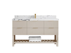 Catalina 60 in W x 22 in D Free Standing Reeded Single Sink Bathroom Vanity - photo 33
