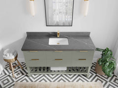 Catalina 60 in W x 22 in D Free Standing Reeded Single Sink Bathroom Vanity - photo 23