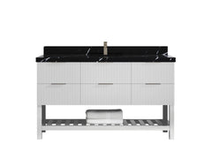 Catalina 60 in W x 22 in D Free Standing Reeded Single Sink Bathroom Vanity - photo 9