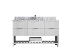 Catalina 60 in W x 22 in D Free Standing Reeded Single Sink Bathroom Vanity - photo 39
