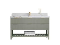 Catalina 60 in W x 22 in D Free Standing Reeded Single Sink Bathroom Vanity - photo 14